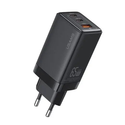 Chargeur Rapide trois ports GaN 65W Usams US-CC180