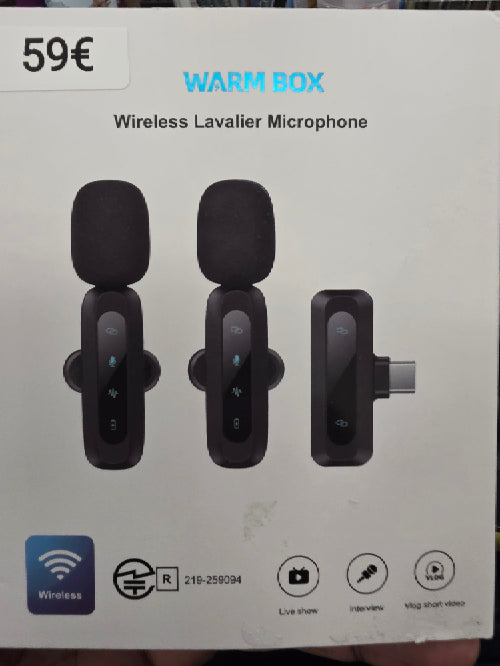 Wireless lavalier microphone warm box micro cravate