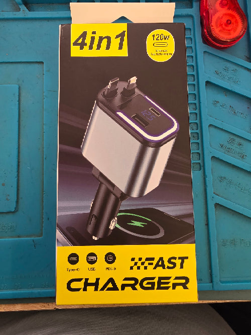 Chargeur allume cigare 4 en 1 (120W) charge rapide LC-033