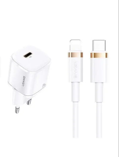 Kit chargeur rapide PD 20W type C vers lightning Usams