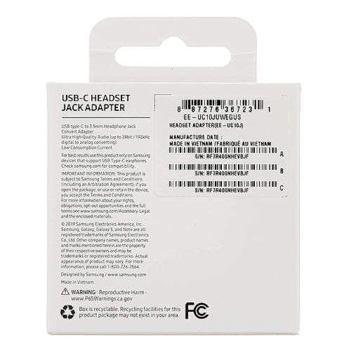 Adaptateur Jack Type-C origine Samsung