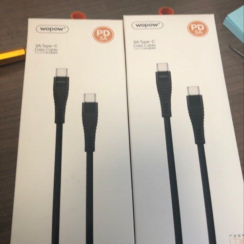 Cable USB 3A type-C Wopow