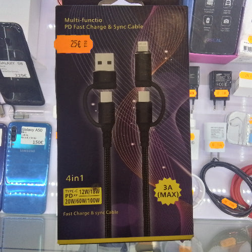 Cable multi-function 4 in 1