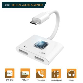 Adaptateur Type-C 2 en 1 USB Splitter double C