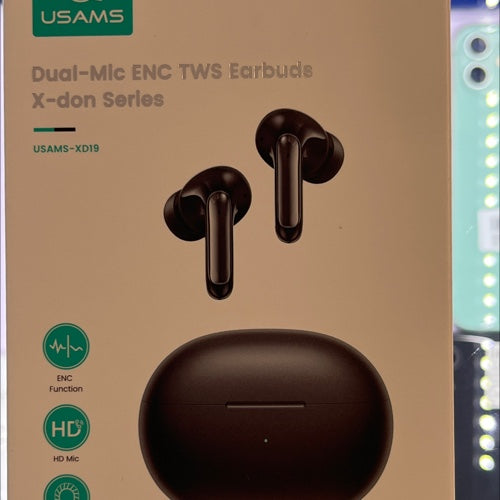 Écouteurs Bluetooth 5.3 à double micro ENC TWS Usams US-XD19