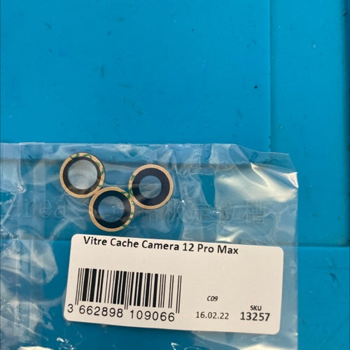 Vitre caméra arrière iphone 12/12 pro/12 pro max