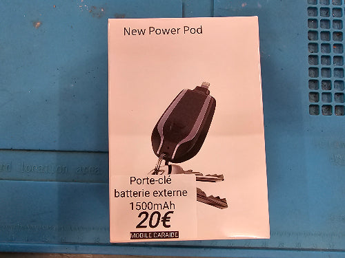Batterie externe porte clé 1500 mAh lightning