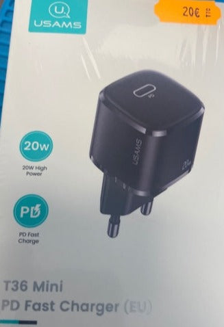 Chargeur USB Type-C 20w Usams (Fast charge)us CC124