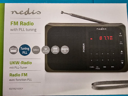 Radio FM Nedis UsB avec fonction PLL RDFM2100GY
