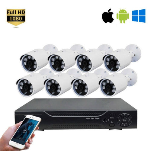 Kit 8 caméras PoE + IVR recorder