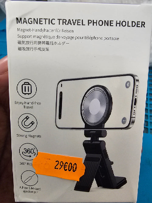 Support magnétique de voyage pour téléphone