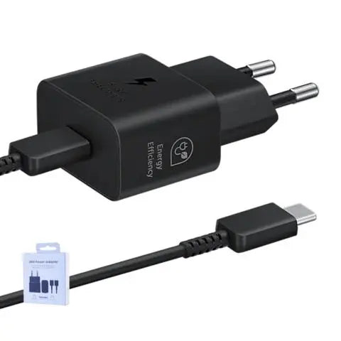 Kit chargeur Samsung Galaxy Type-C (25W) + Câble USB-C (3A/1m)