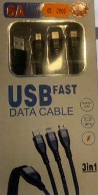 Câble usb 3 têtes 6A Fast charge